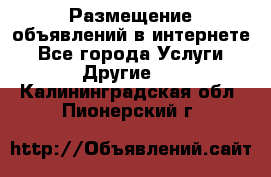 Размещение объявлений в интернете - Все города Услуги » Другие   . Калининградская обл.,Пионерский г.